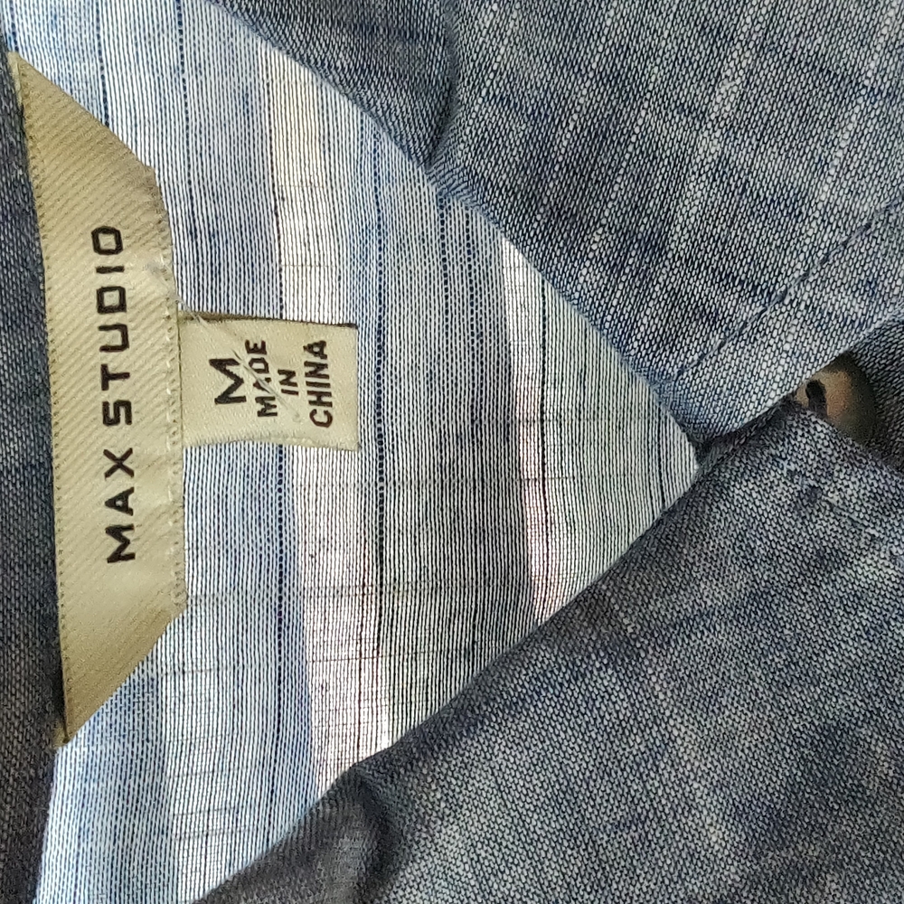 Max Studio Light Blue Chambray Midi Dress - Picture 11 of 12